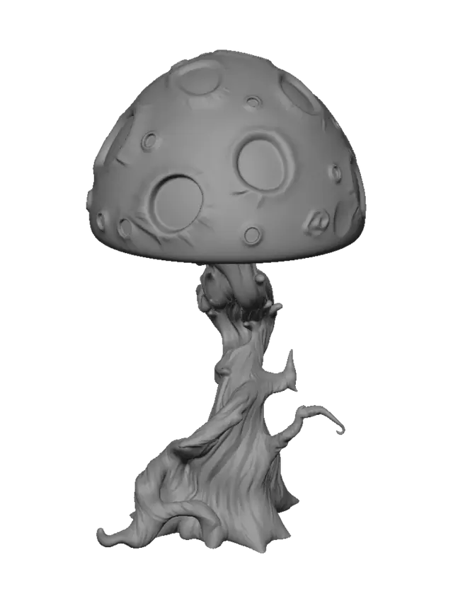 3D model for create me a 3d model of a mystic evil mushroom
