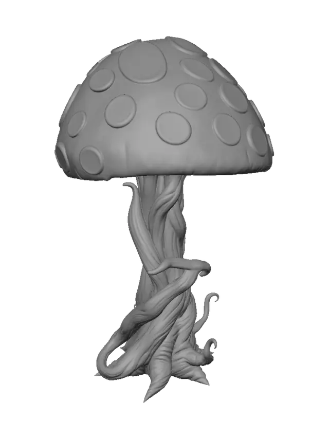 3D model for create me a 3d model of a mystic evil mushroom