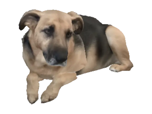 3D model for Relaxed Brown Dog on a Couch
