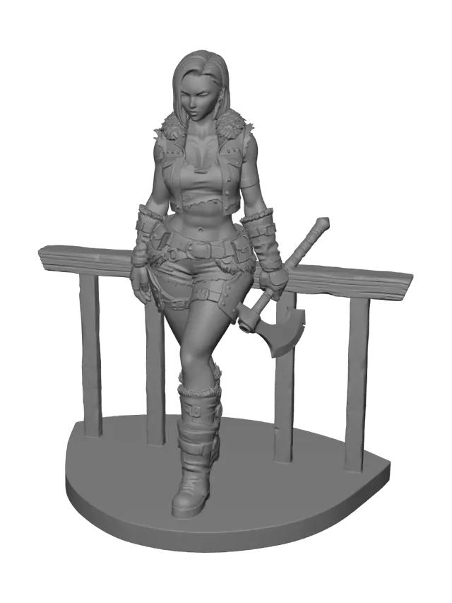 3D model for Quần jean, áo jacket, đi boot, điều chỉnh lại tỷ lệ của đôi mắt cho hợp lý
Tóc vàng