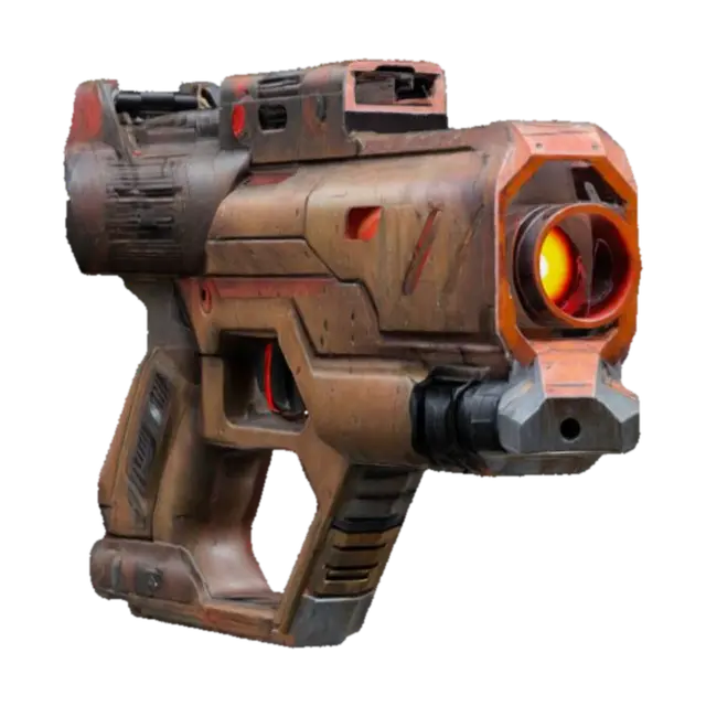 Futuristic Laser Blaster 3D model, vytvořený pomocí AI