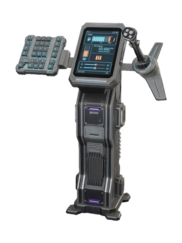 Nebula Command Console 3D model, vytvořený pomocí AI