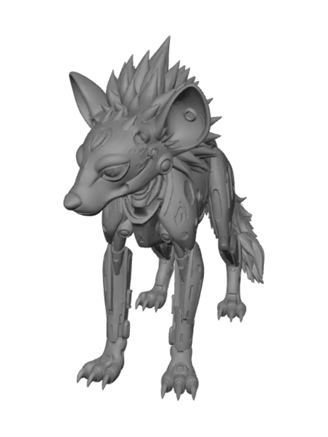 3D model for robotic hyena mane