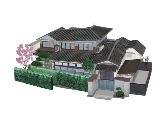 3D model for Blue House in Bloom