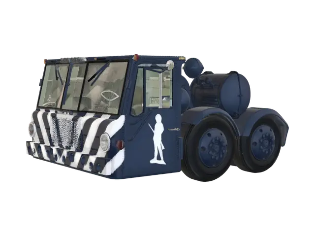 3D model for Zebra Striped Crane Cab