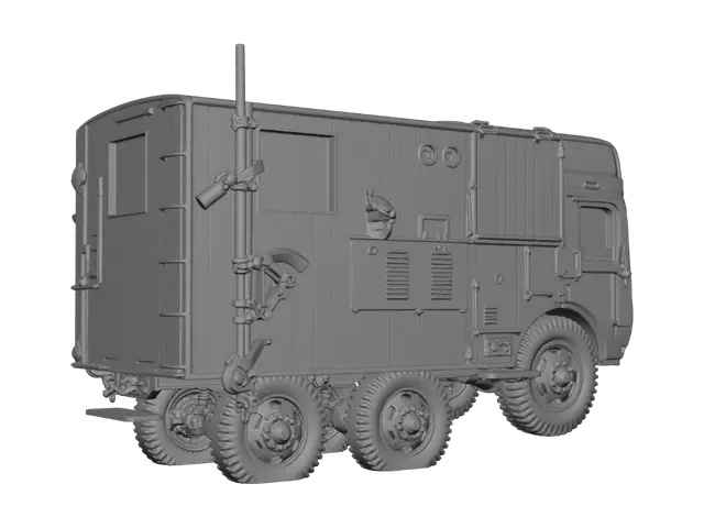3D model for Camouflaged Army Truck