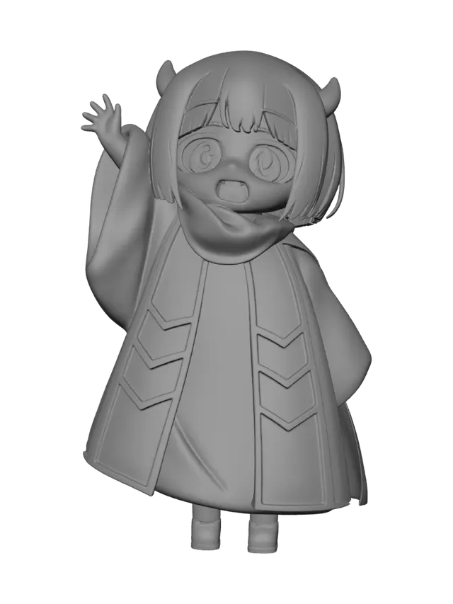 3D model for Waving Horned Girl