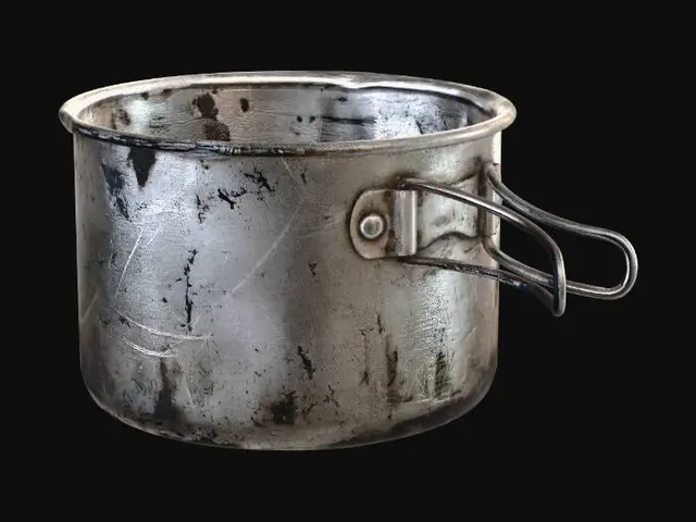 3D model for Weathered Steel Camping Pot