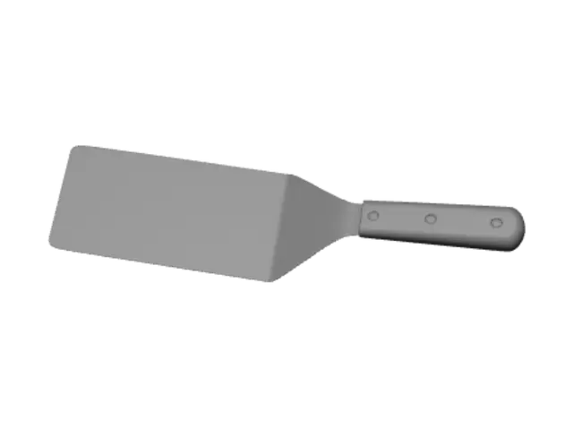 3D model for Wooden-handled spatula