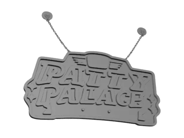3D model for Patty Palace Neon Sign