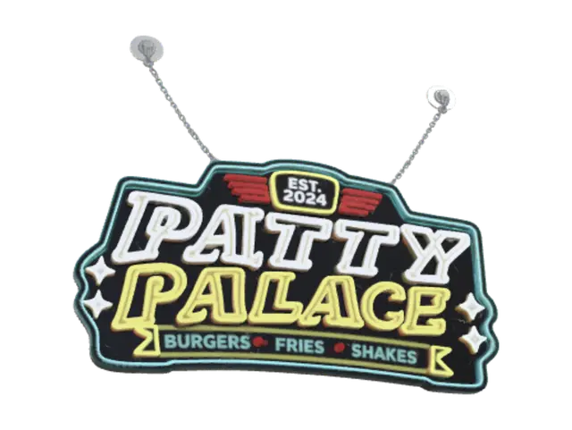3D model for Patty Palace Neon Sign
