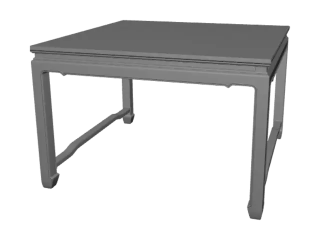 3D model for Dark Mahogany Coffee Table