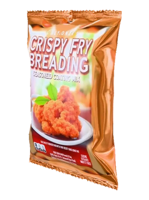 Hyper-realistic breading mix packet for frying (generic/unbranded). Flat foil… model 3D, wygenerowany przez AI