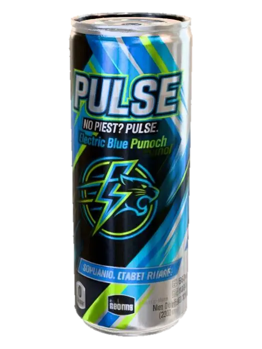 Pulse Energy Drink Can - Packaging 3D model, AI generated
