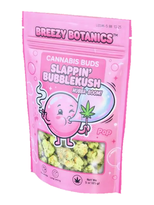 Cannabis Slappin Bubblekush Packet - Visuals 3D model, vytvořený pomocí AI