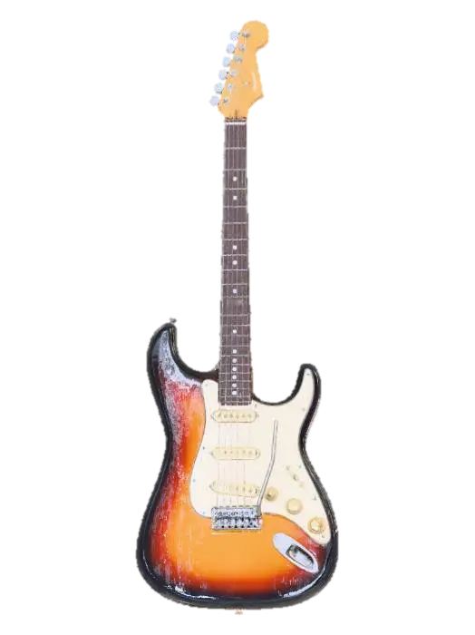 Fender American Ultra Stratocaster Rosewood Fingerboard Electric Guitar Ultraburst 3D model, vytvořený pomocí AI