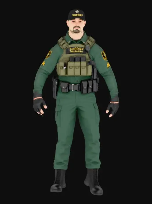 3D model for Pinellas County Sherriff Vest Character