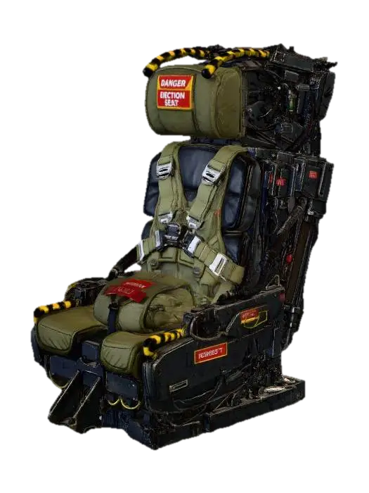Pilot Cockpit Ejection Seat - Aviation 3D model, vytvořený pomocí AI