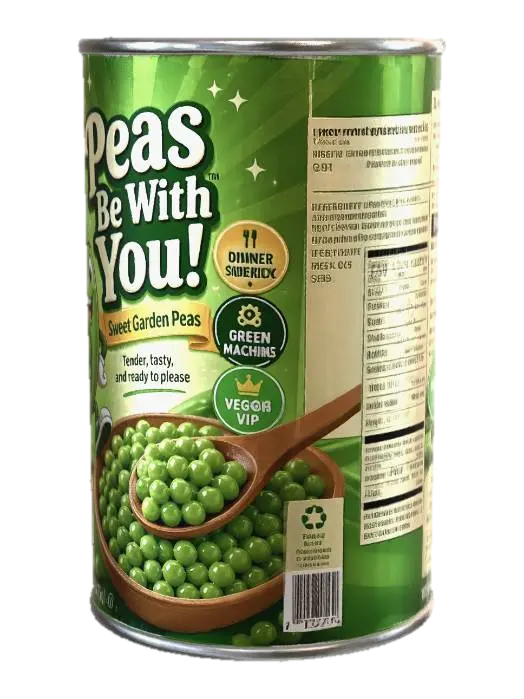 Peas Be With You! - Message 3D-model, gegenereerd door AI