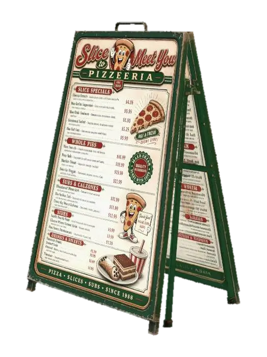 3D model for Slice to Meet You Pizzeria Menu