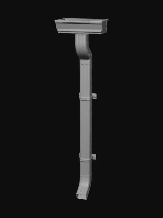 3D model for Curved aluminum downspout