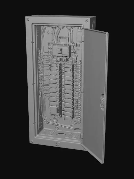 3D model for Open Main Electrical Panel