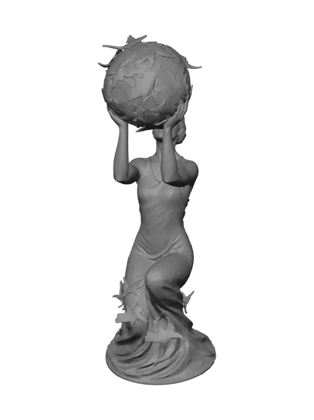 3D model for The World in Her Hands