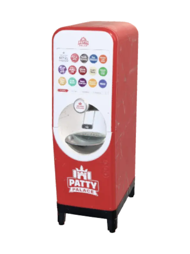 Patty Palace Soda Fountain 3D model, vytvořený pomocí AI