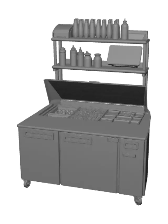 3D model for Salad Bar Prep Station