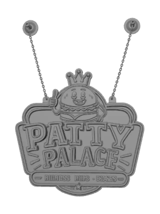 3D model for Patty Palace Neon Sign