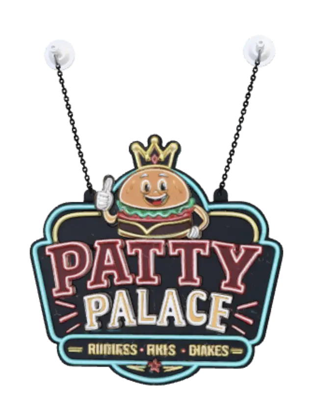 3D model for Patty Palace Neon Sign