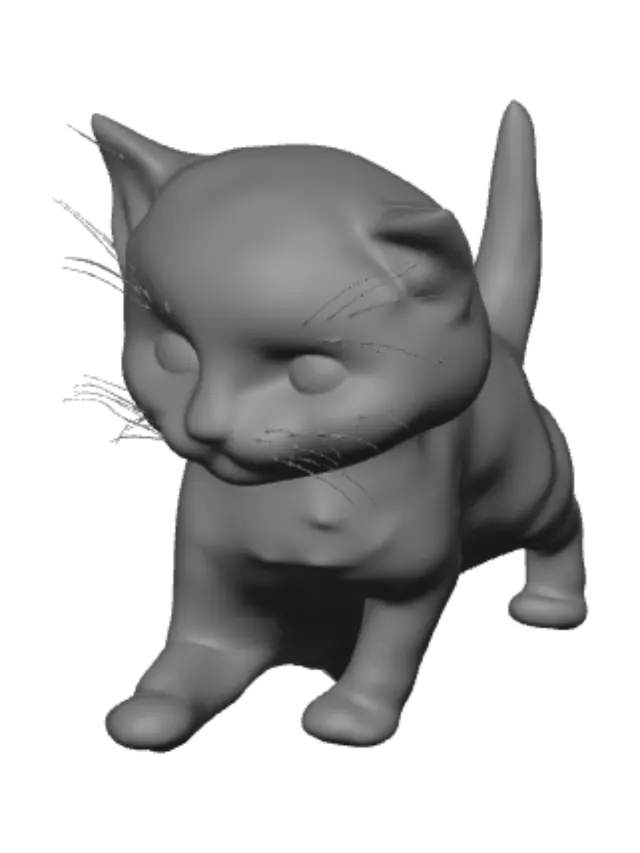 3D model for Patchwork Kitten