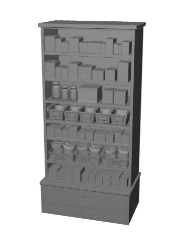 3D model for Pharmacy Medicine Cabinet