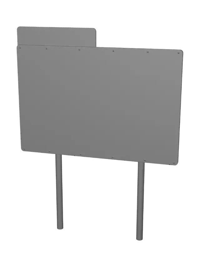 3D model for Blank Green Road Sign