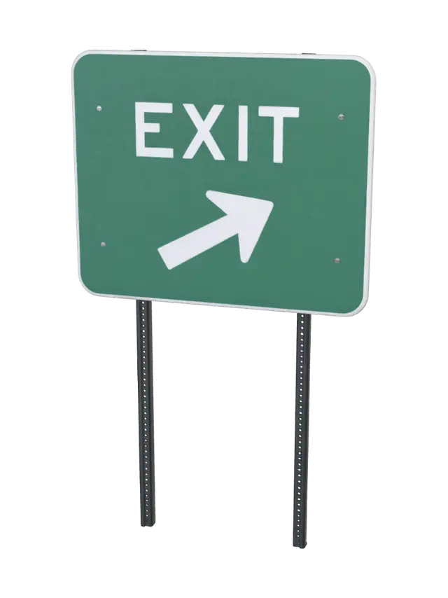 3D model for Exit Sign with Arrow