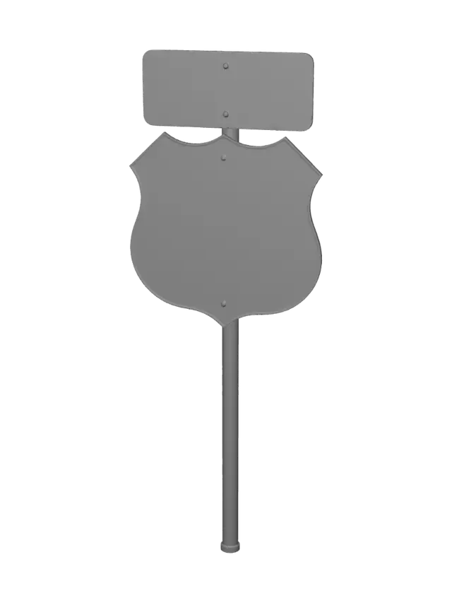 3D model for Blank US Route Shield