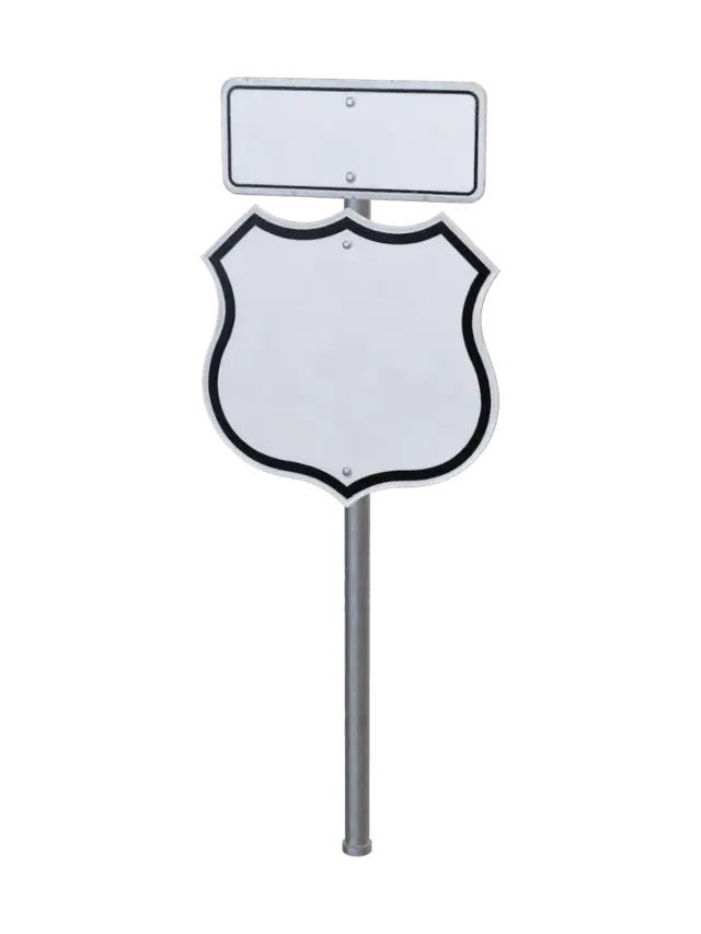 3D model for Blank US Route Shield
