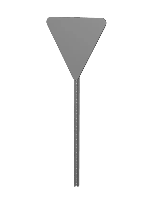 3D model for Yield Sign on a Perforated Metal Post