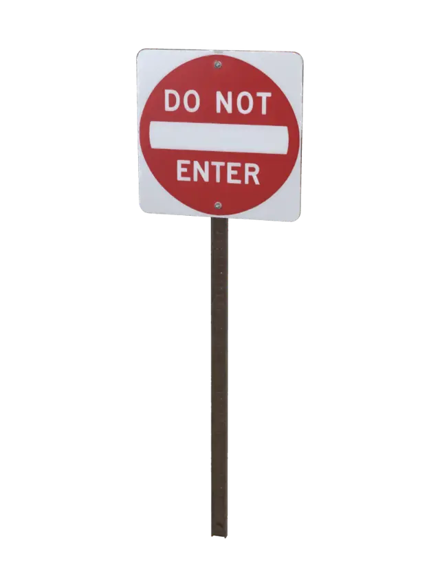 Do Not Enter Sign - Warning 3D model, vytvořený pomocí AI