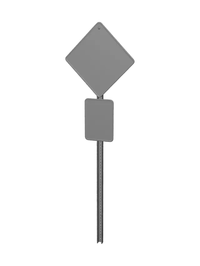 3D model for Deer Crossing Sign