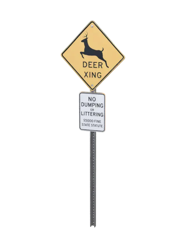 3D model for Deer Crossing Sign