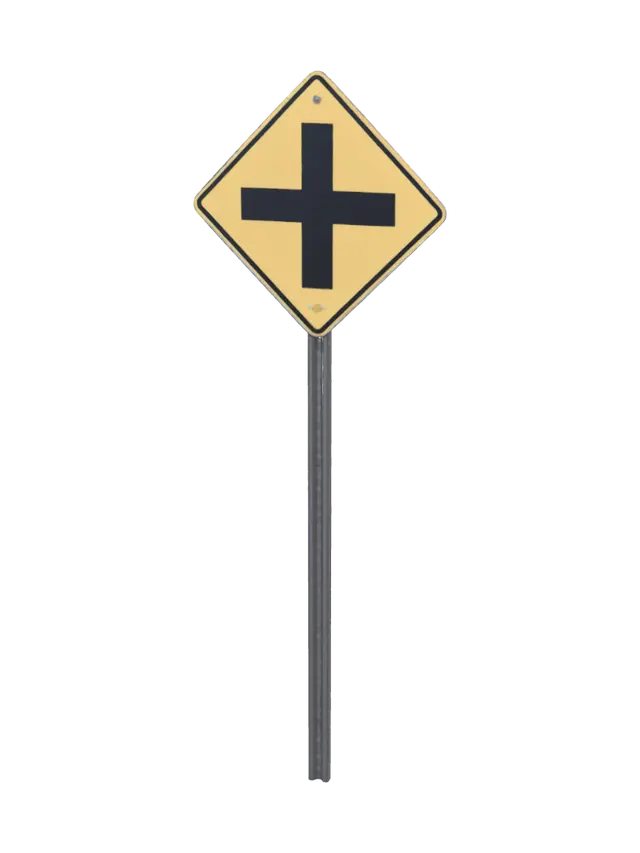 3D model for Winding Road Ahead Sign