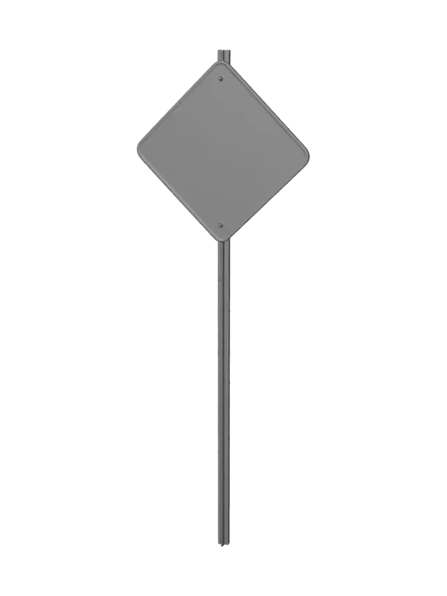 3D model for T-intersection warning sign