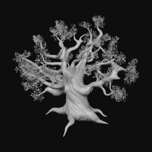 3D model for Gnarled Autumn Tree