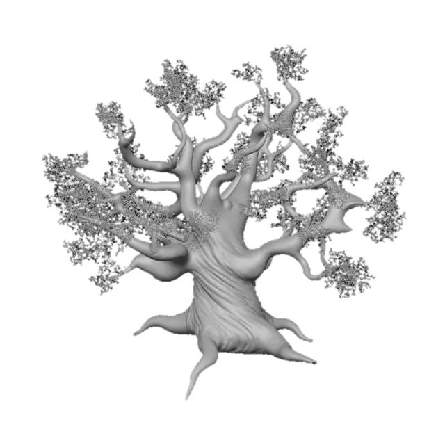 3D model for Gnarled Autumn Tree