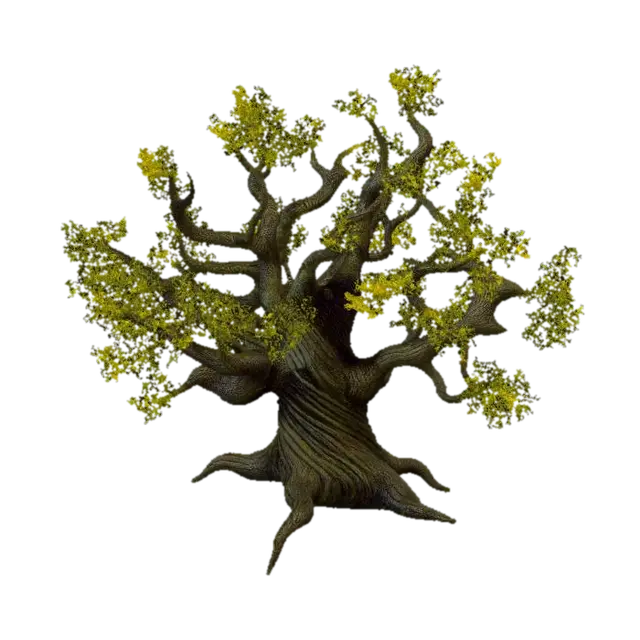 3D model for Gnarled Autumn Tree