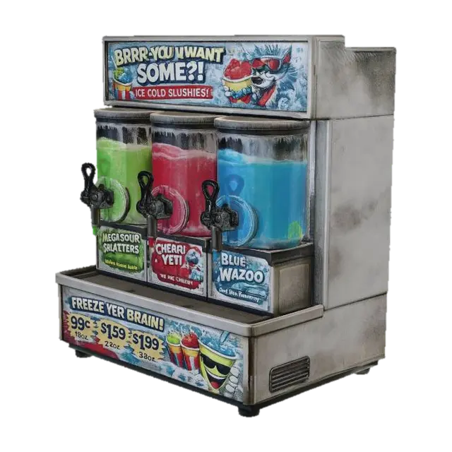 Modello 3D Freeze Yer Brain Gas Station Slush Machine, generato dall’IA