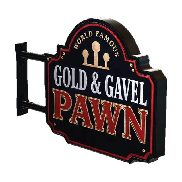 World Famous Gold & Gavel Pawn - Currency 3D model, vytvořený pomocí AI