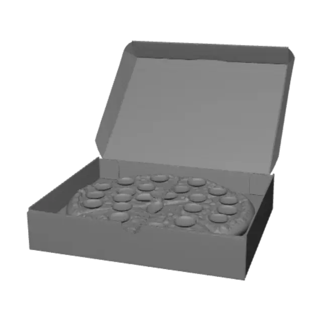 3D model for Pepperoni Pizza in a Box