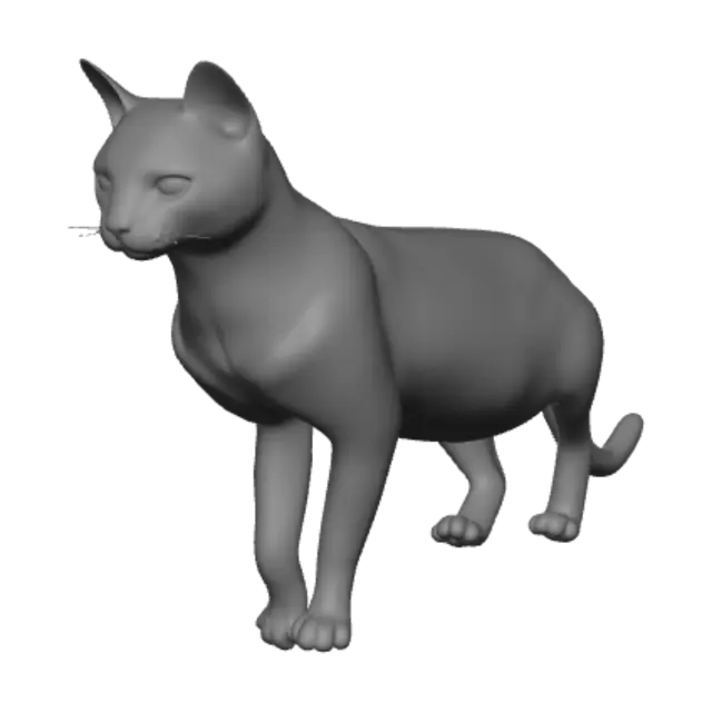 3D model for Leopard in Profile